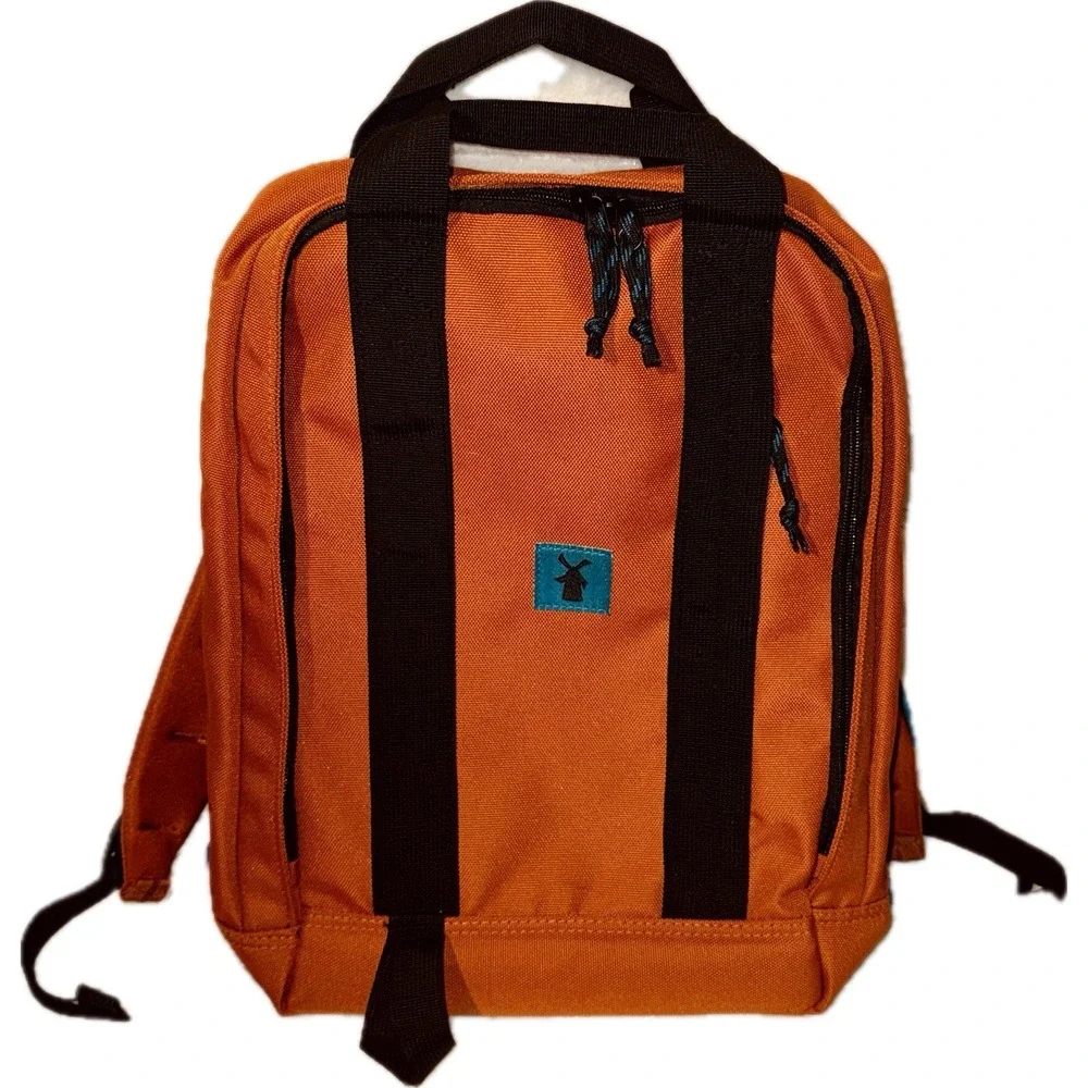 Dutch Bros Coffee Backpack Burnt Orange Employee Promo Laptop Travel Bag 16.5x12